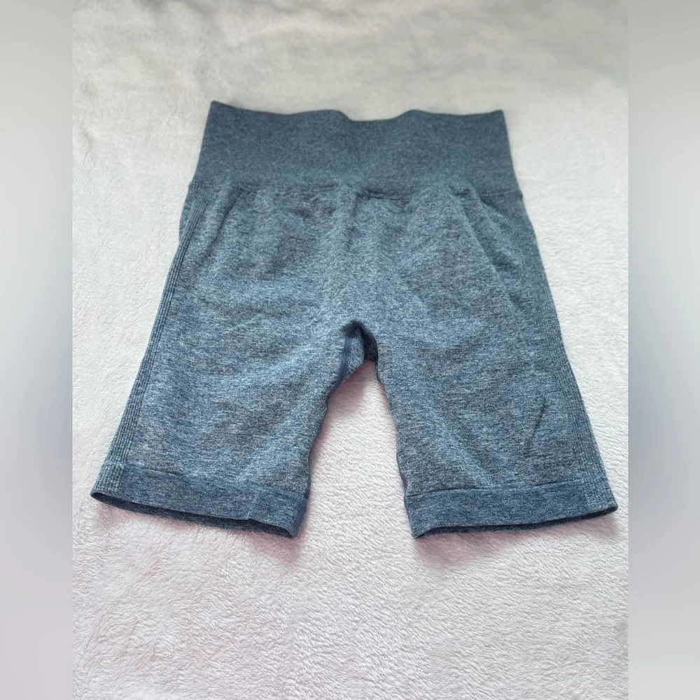 Workout Shorts High Waist Scrunch Butt Gym Yoga Running‎ Blue